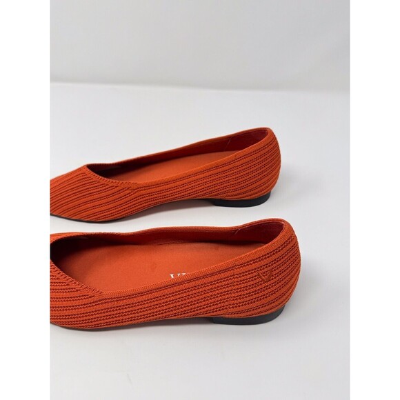 VIVAIA Womens Ballet Flat Red Aria Pointed Slip On Casual Sandals 37 US 6.5 - Picture 7 of 13